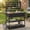 Black, variant on Solid Wood Mobile Outdoor Grill Cart with Sink & Faucet, Outdoor Kitchen Island on Wheels with 2-Tier Shelving, BBQ Prep Table & Potting Bench for Backyard Garden (Black)