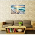 thumbnail image 3 of VINOIC Beach Wall Art 24x32in Frameless Canvas Print Sea Ocean Painting for Living Room Bedroom Decor, 3 of 4