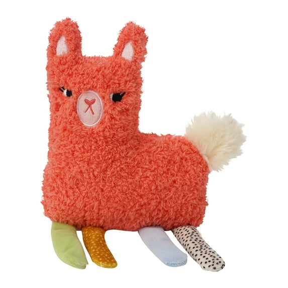 Manhattan Pet Toy Squinkles Suzie the Llama Sherpa-Style Soft Squeaker Dog Toy with Crinkly Fabric Appendages