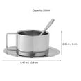 thumbnail image 4 of Stainless Steel Coffee Mug Espresso Cup Water Glasses Flat Bottom Mug Camping Coffee Mugs Stainless Steel Mug Office, 4 of 6