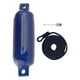 thumbnail image 1 of Guardabarros para barcos, barco inflable, protección solar marina, resistente al agua, boya de de 6 x 20 pulgadas, muelle marino para pontones, Cuerda Negra Azul DYNWAVEMX defensas para barcos, 1 of 8