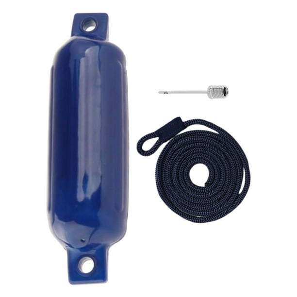 Guardabarros para barcos, barco inflable, protección solar marina, resistente al agua, boya de de 6 x 20 pulgadas, muelle marino para pontones, Cuerda Negra Azul DYNWAVEMX defensas para barcos