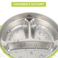 thumbnail image 4 of Double Handle Food Plate Divided Food Serving Plate 3 Compartment Divided Food Plate Kids Accessory, 4 of 5