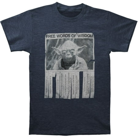 UPC 654563274868 product image for Star Wars Men's  Words Of Wisdom T-shirt Navy Heather | upcitemdb.com