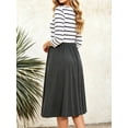 thumbnail image 2 of Women's Patchwork Maternity Nursing Dress 3/4 Sleeve Dress for Breastfeeding, 2 of 5