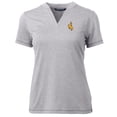 thumbnail image 2 of Women's Cutter & Buck Heather Gray Wyoming Cowboys Forge Blade V-Neck Top, 2 of 3