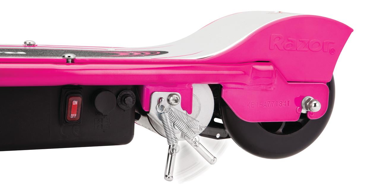 Razor E100 Electric Scooter - Pink, Air-filled Front Tire, up to 10 mph, for Child Age 8+