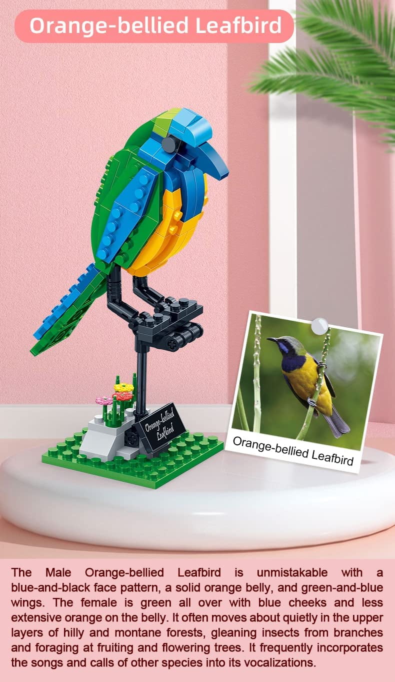 Birds Model Building Block Kit - 408 Pieces