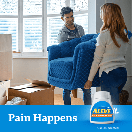 Aleve Back & Muscle Pain Reliever/Fever Reducer Naproxen Sodium Tablets, 220 mg, 24 Ct