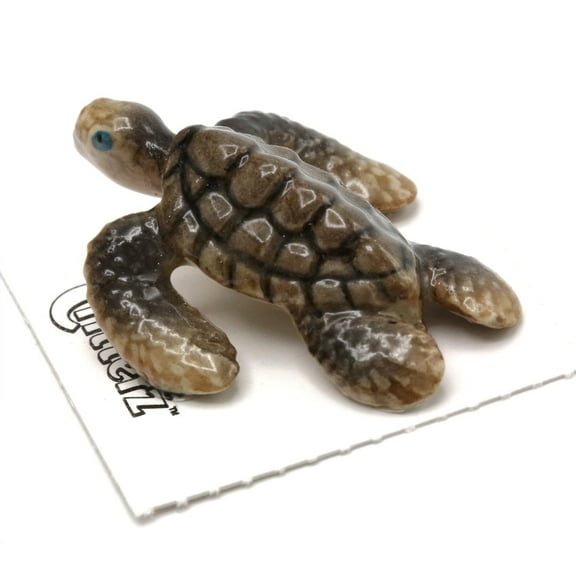 Little Critterz Turtle - Sea Turtle "Dream" - miniature porcelain figurine