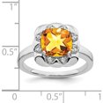 thumbnail image 3 of 14K White Gold Citrine And Diamond Ringsize 7 (Width 1.5 To 2.8) - Jbsp, 3 of 5