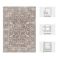 thumbnail image 7 of SIXHOME 2'x3' Small Entry Rug Door Mat Washable Rugs Carpet Vintage Traditional Door Rug Soft Indoor Throw Rug for Bedroom Entryway Bathroom Kitchen Rugs with Nonslip Rubber Backing Brown, 7 of 7