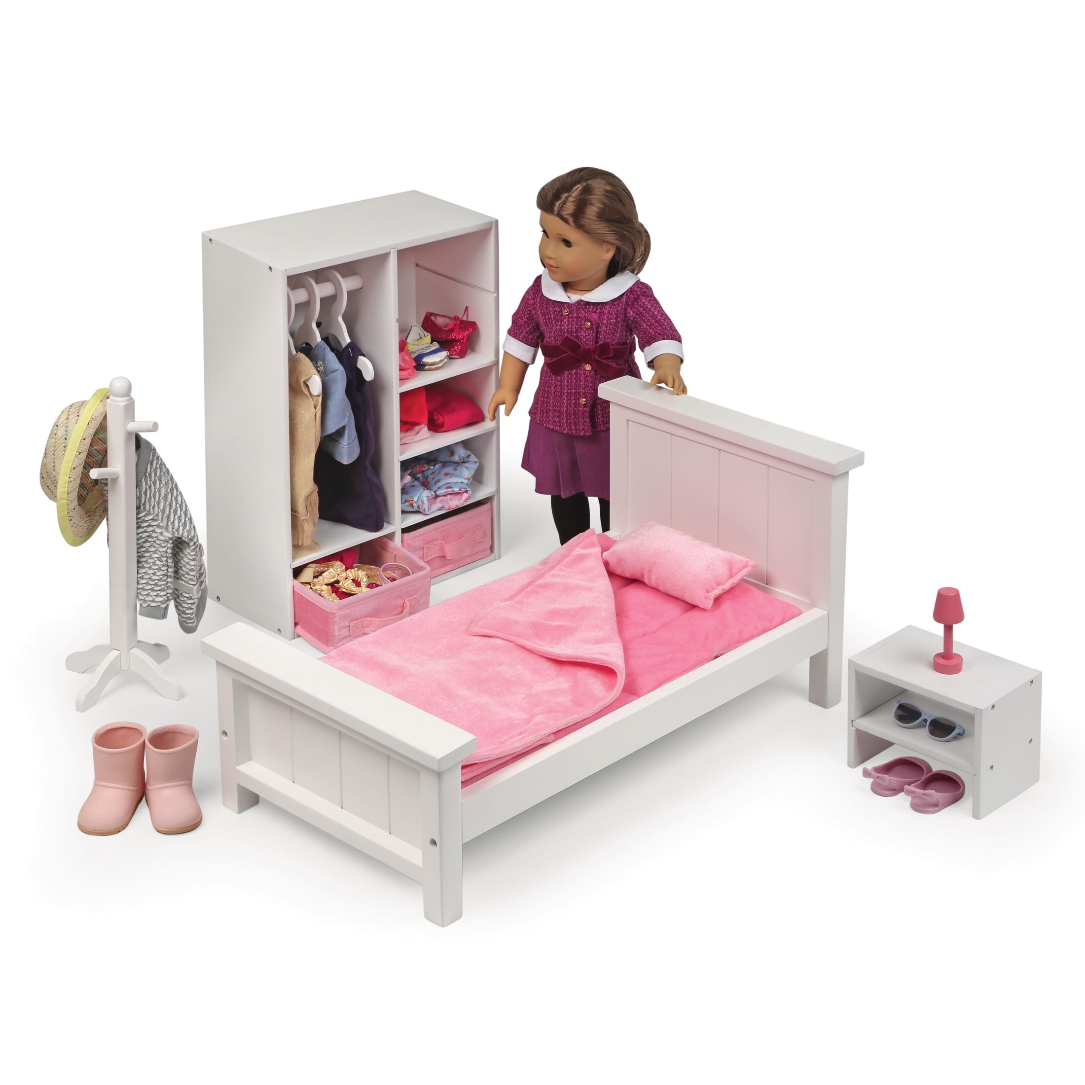 18 inch Doll Bedroom Furniture Set WhitePink Iceland Ubuy