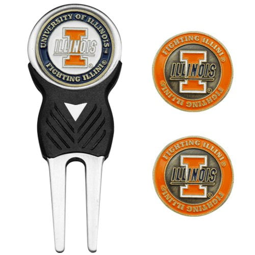 Team Golf 21345 Illinois Fighting Illini Divot Tool Pack with Signature tool