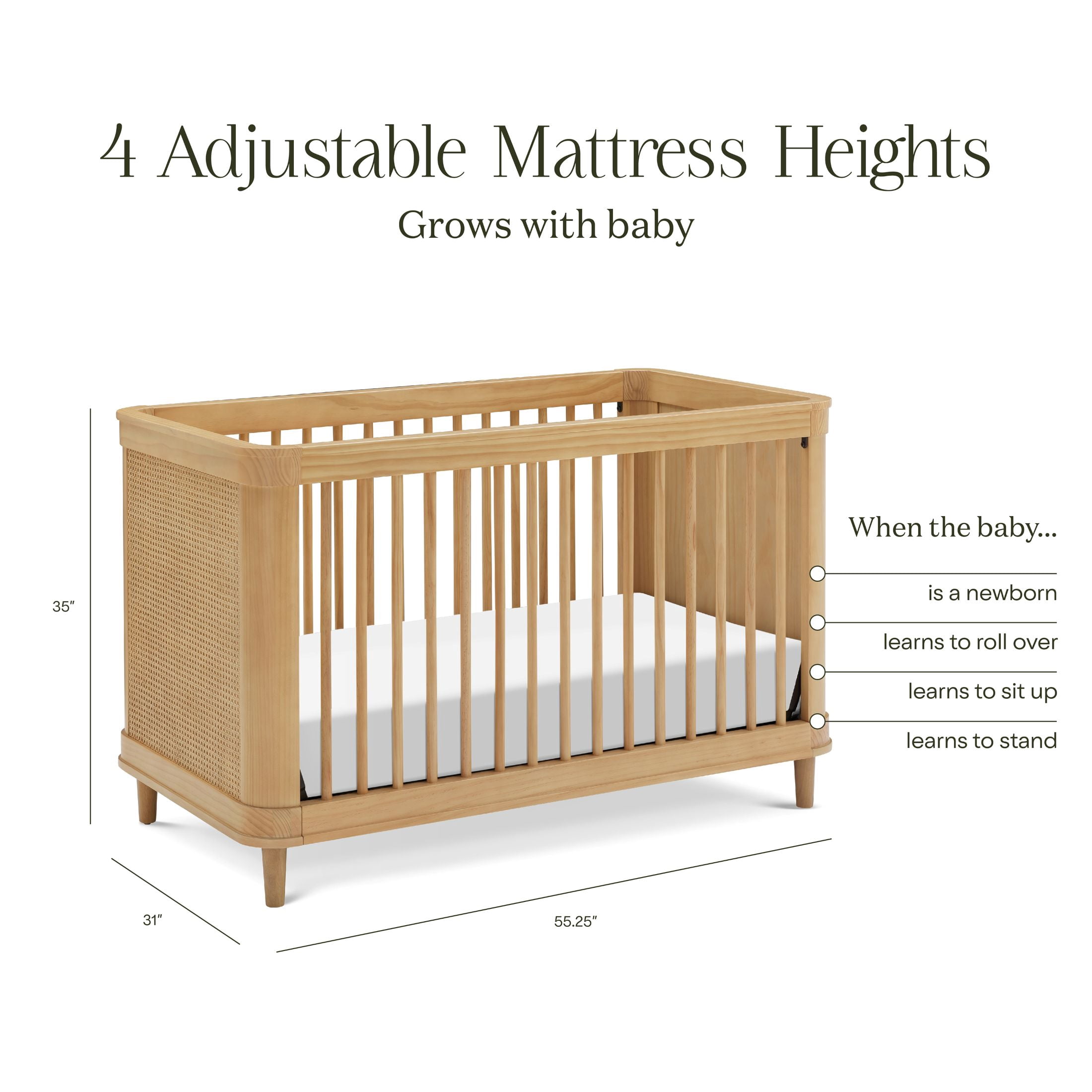 Namesake Marin with Cane 3-in-1 Convertible Crib