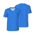 thumbnail image 3 of Daiia Dodgerblue Mens Baseball Jersey Button Down Shirts Short Sleeve Sports Uniforms-Large, 3 of 9