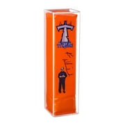 Versatile Deluxe Acrylic Display Case with White Back and Wall Mount 4.875" x 4.875" x 18.5" (A021-WB-WM)