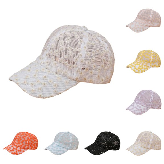 XIAOCHA Mesh Embroidered Baseball Cap for Womens Adjustable Hat Band Summer Dad Hat,WH1