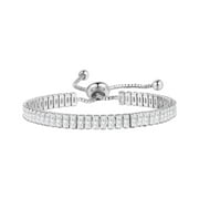 Joysale Women's Tennis Bracelet Diamond Adjustable Sliding Bracelet Wedding Gift