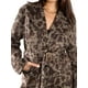 thumbnail image 2 of Jess by Meiko Abrigos para Mujer Ante Sintético Estampado de Leopardo Abrigo Trench con Cinturón S Verde Claro, 2 of 6