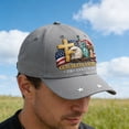 thumbnail image 3 of WKSCLPAI 250 Anniversary USA Hat, Eagle Liberty Cross United States 250th Anniversary Hat, American Flag Printed Patriotic Cap 250 Years Baseball Cap(Gray), 3 of 5