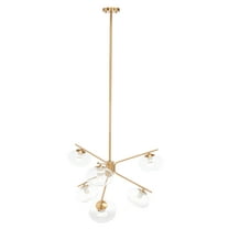 SAFAVIEH Bartoli 6-Light Modern Black Steel Chandelier