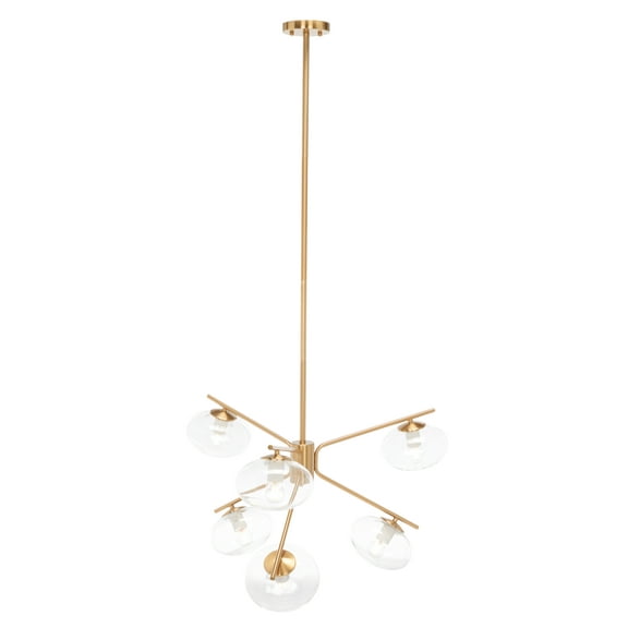 SAFAVIEH Bartoli 6-Light Modern Black Steel Chandelier