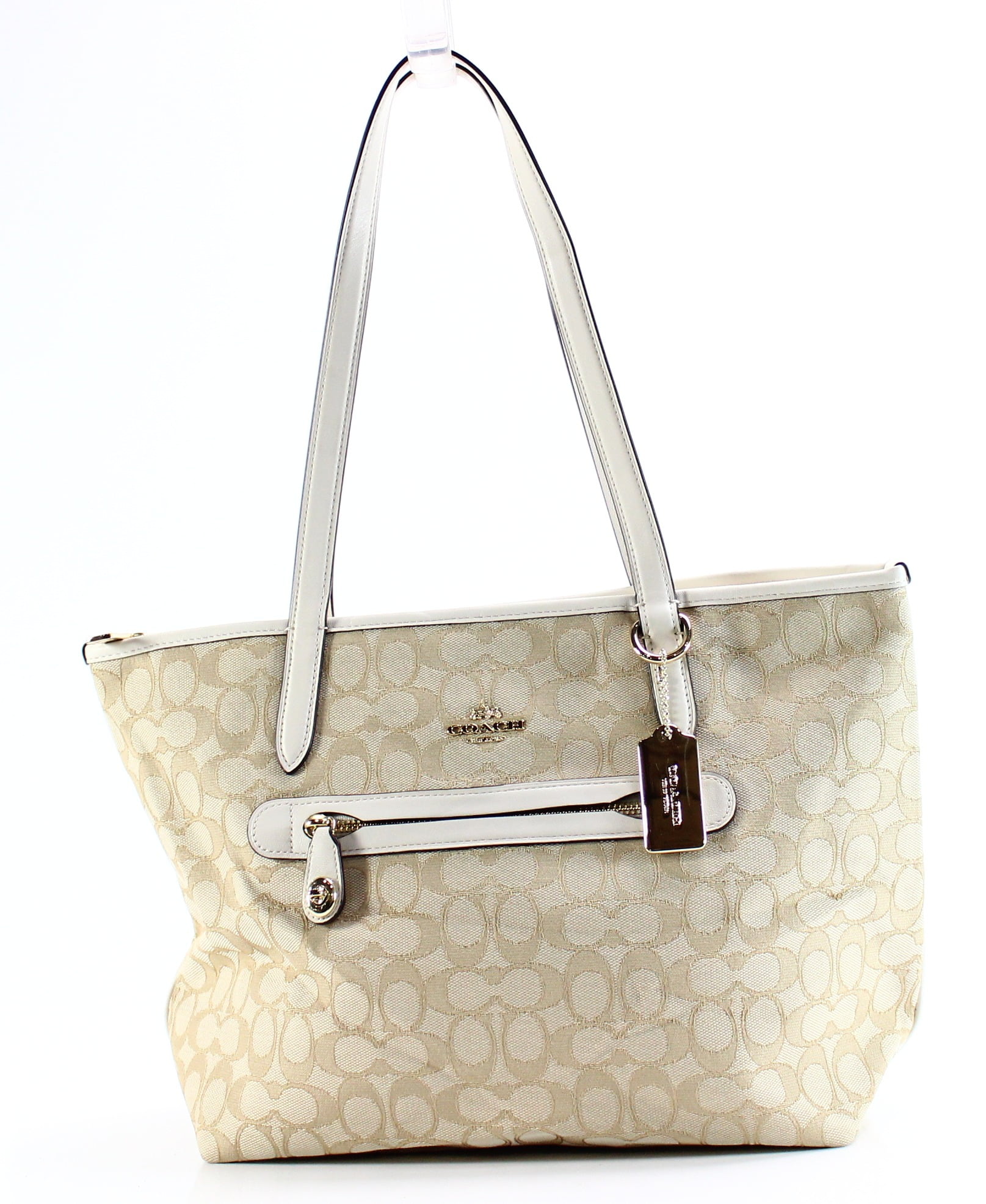 coach taylor tote in signature jacquard
