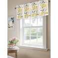thumbnail image 6 of Curtain Valance for Windows,Yellow Flower Leaf Blossom Floral Kitchen Valances Rod Pocket Short Curtains,Country Plant Window Treatment Panel for Bedroom Bathroom 42"x18", 6 of 7