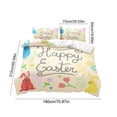 thumbnail image 3 of Easter Queen Comforter Set 3-Piece: Adorable Bunny & Egg Duvet Cover with 2 Standard Pillowcases | Spring Home Decor by PALIFEUR, 3 of 6