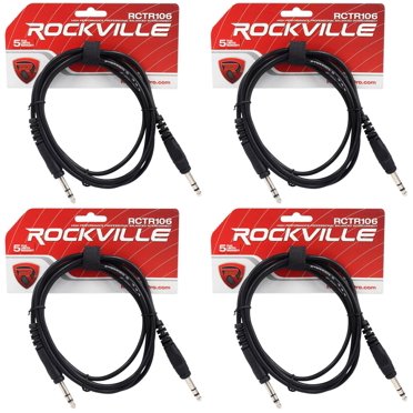 4 Rockville RCXMB6-O Orange 6' Male REAN XLR to 1/4'' TRS Balanced 4 Rockville RCXMB6-O Orange 6' Male REAN XLR to 1/4'' TRS Balanced