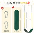thumbnail image 3 of 2 Pack Outdoor Swing Seats with 66" Rust-Resistant Heavy Duty Chains, 330lb Capacity Anti-Slip Seat, Green Playground Swing Set Accessories Replacement for Backyard, Kids & Adults, 3 of 8