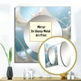 thumbnail image 3 of Designart "Exquisite Mother-of-Pearl White Silver Designs I" Abstract Landscape Square Mirror For Wall Decor - Large Gold Square Printed Wall Mirror Art - Wall Mounted Square Mirror, 3 of 5