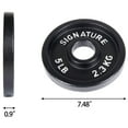 thumbnail image 3 of Signature Fitness Deep Dish 2 In. Olympic Cast Iron Weight Plates with E-Coating, Pair, 3 of 8