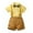 Yellow, variant on ZACPNCV Toddler Boy Clothes Suit 2 Piece Formal Dress Shirt With Bowtie Overall Short Pants Boys Gentleman Wedding Outfits Sets Green 6-7 Years
