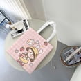 thumbnail image 7 of DouZhe Reusable Grocery Bags, Cartoon Girl Cute Cat Lightweight Polyester Canvas Cloth Tote Bag for Travle Gym Shopping School, 15" x 16", 7 of 7
