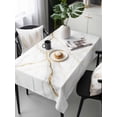 thumbnail image 6 of Marble Table Cloth, Grey Golden Crack Minimalistic Abstract Waterproof Tablecloth for Rectangle Tables, Reusable Washable Fabric Table Cover for Restaurant Kitchen Dining Tables 60"x120", 6 of 6