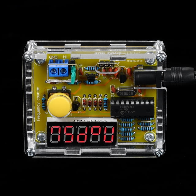 Yeacher DIY Frequency Tester Crystal Counter Meter Oscillator Tester with Transparent Case 1Hz~50MHz