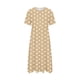 thumbnail image 2 of Vestido Casual Pantalones para Mujeres Vestido de Cuello Alto Cintura Elástica Cuello en V Manga Corta Polka Dot Cuello Redondo Top, 2 of 5