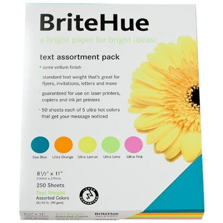 Mohawk Fine Papers BritehueMultipurpose Colored Paper, 250 Sheets/Pack
