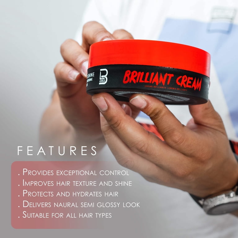 VALCAN HAIR CREAM FOR MEN 3本セット L3VEL3, Brilliant Cream, 5.07 oz, Adds shine and control - Walmart.com