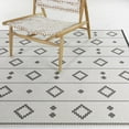 thumbnail image 5 of Balta Keith Geometric Trellis Indoor/Outdoor Area Rug White 7'10" x 10' 8' x 10' Black, 5 of 5