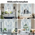 thumbnail image 6 of Swag Curtains Valances for Windows, Blue Grey Coral Pattern Short Kitchen Window Curtains Over Sink, Tropical Ocean Summer Cafe Curtains Panel Set Of 2,Rod Pocket, 36 Inches Length, 6 of 8