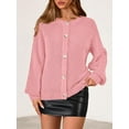 thumbnail image 2 of PRETTYGARDEN Womens Fall Cardigan Sweaters Crewneck Long Sleeve Button Open Front Knit Sweater Women Oversized Cardigans, 2 of 7