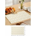 thumbnail image 6 of Placemats Set of 6, Cotton Linen Heat Table Mats Non-Slip Washable Lemon Yellow Floral Vine Texture Placemat for Holiday Banquet Dining Kitchen Table Decor, 6 of 6