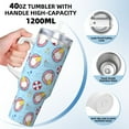 thumbnail image 3 of Sikiie Gnome Pool Party Insulated Stainless Water Bottle Lid Travel Mug Cup Insulated Tumblers Cup 40oz Ice Bully With Handle, 3 of 8