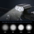 thumbnail image 4 of F3 Strong USB Bicycle Headlight Rechargeable Strong LED Light Professional Cycling Cycling Light-Black, 4 of 8
