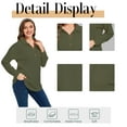 thumbnail image 6 of Cuteduck Women's Waffle Knit Tops Henley Casual Shirts Long Sleeve V Neck Solid Color Casual Tunic Tops S-XXL, 6 of 8