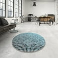 thumbnail image 4 of Ahgly Company Machine Washable Indoor Rectangle Transitional SkyBlue Area Rugs, 5' x 7', 4 of 7