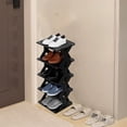 thumbnail image 1 of Shoe Rack Corner Cabinet Easy Assembly Removable Washable Storage for Entryway Closet, Multicolor, 1 of 9
